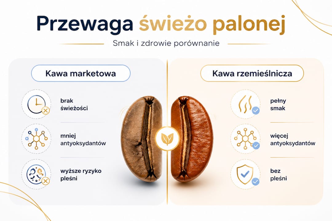Infografika: kawa z supermarketu czy kawa rzemieślnicza – porównanie