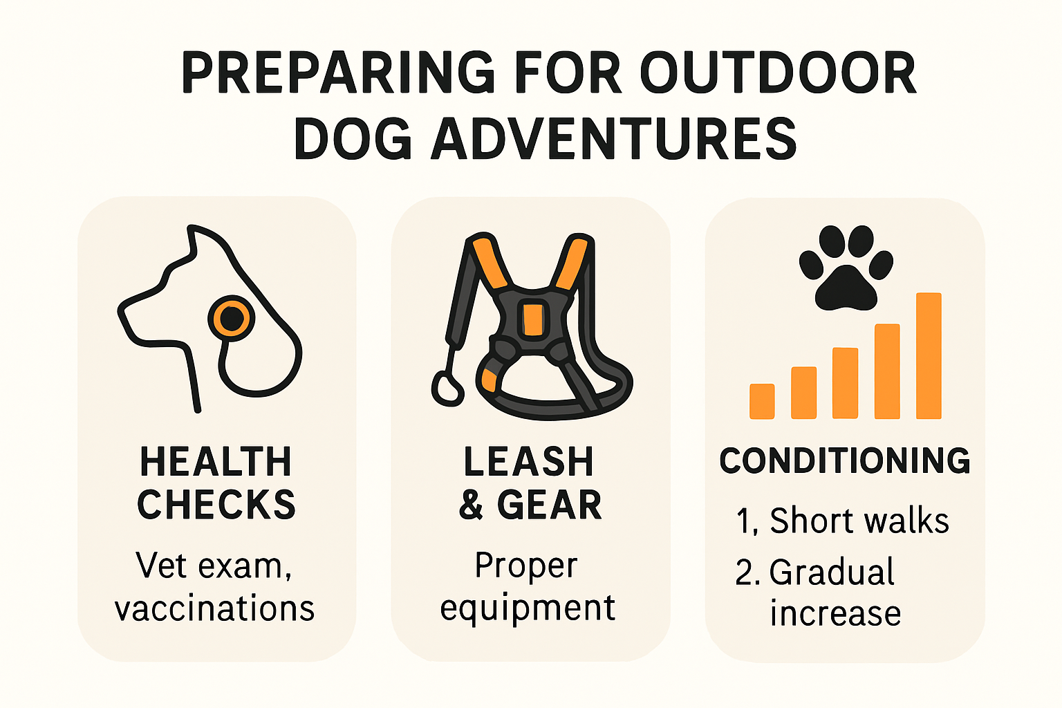 Infographic: Preparation steps for safe outdoor dog adventures