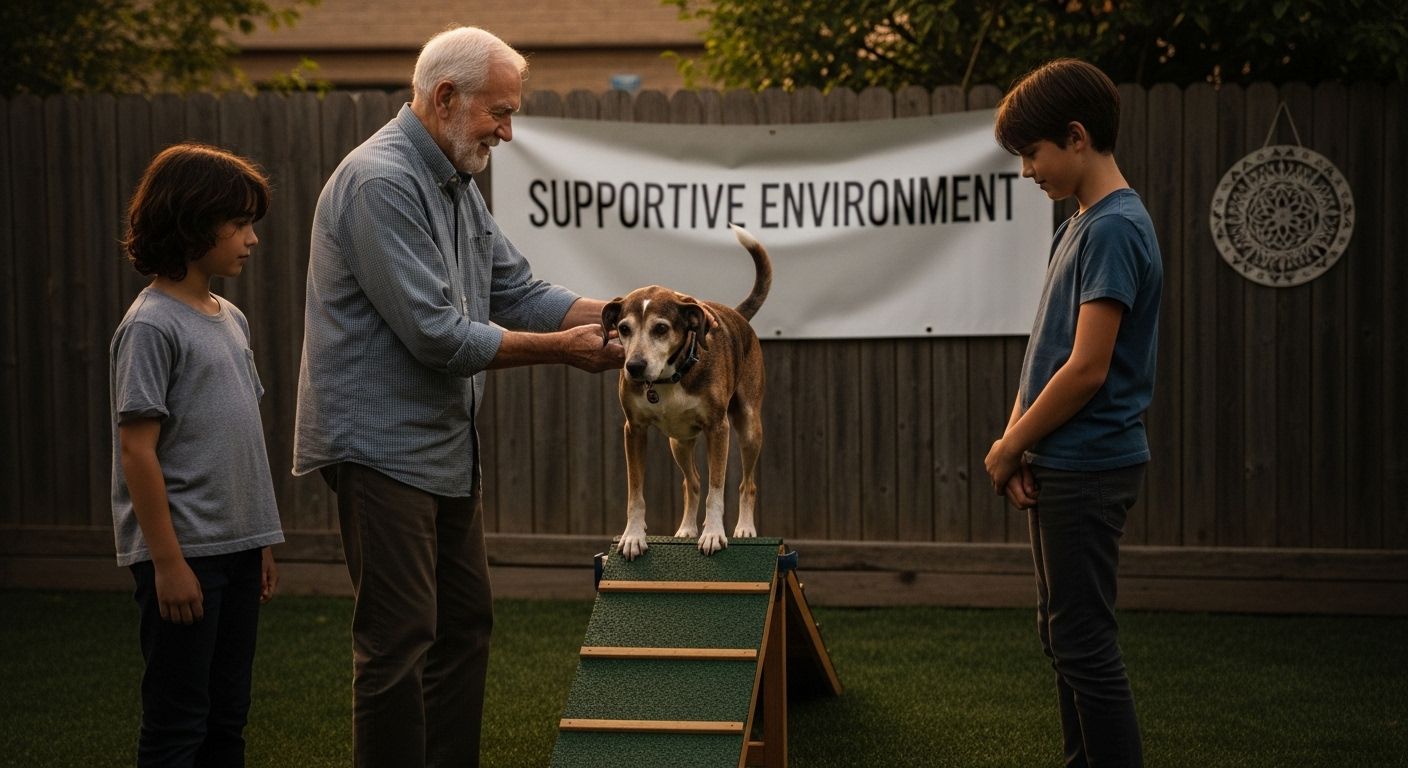 senior dog rescue training