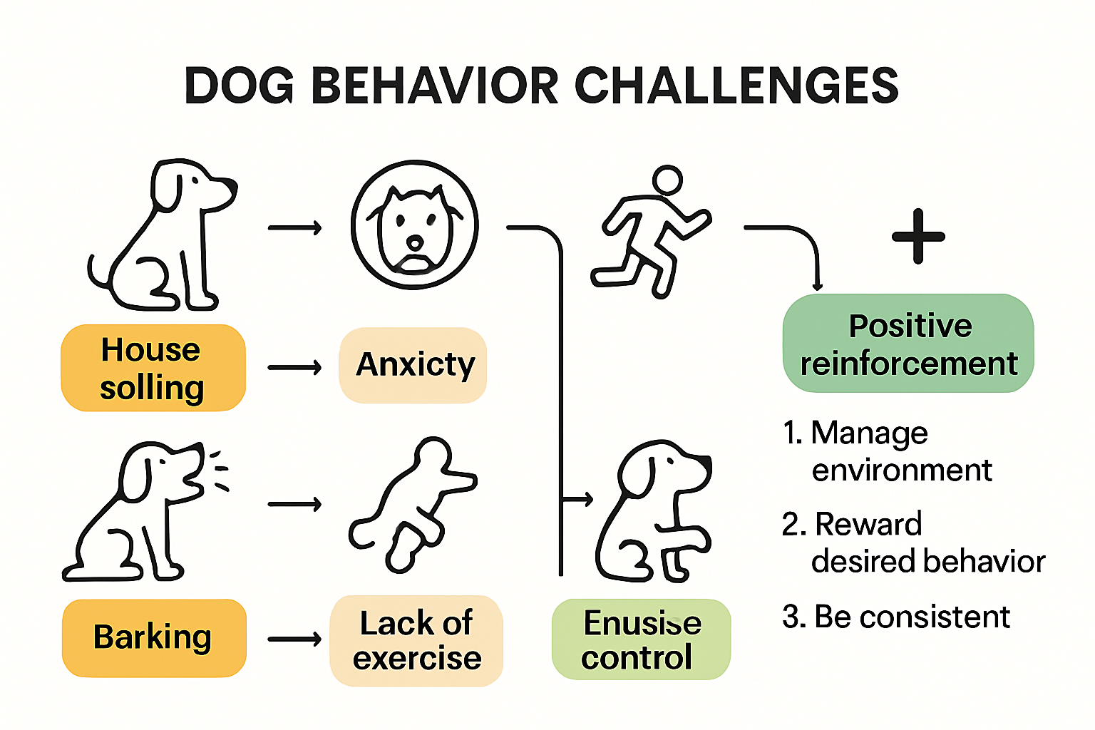 dog training challenges and solutions infographic