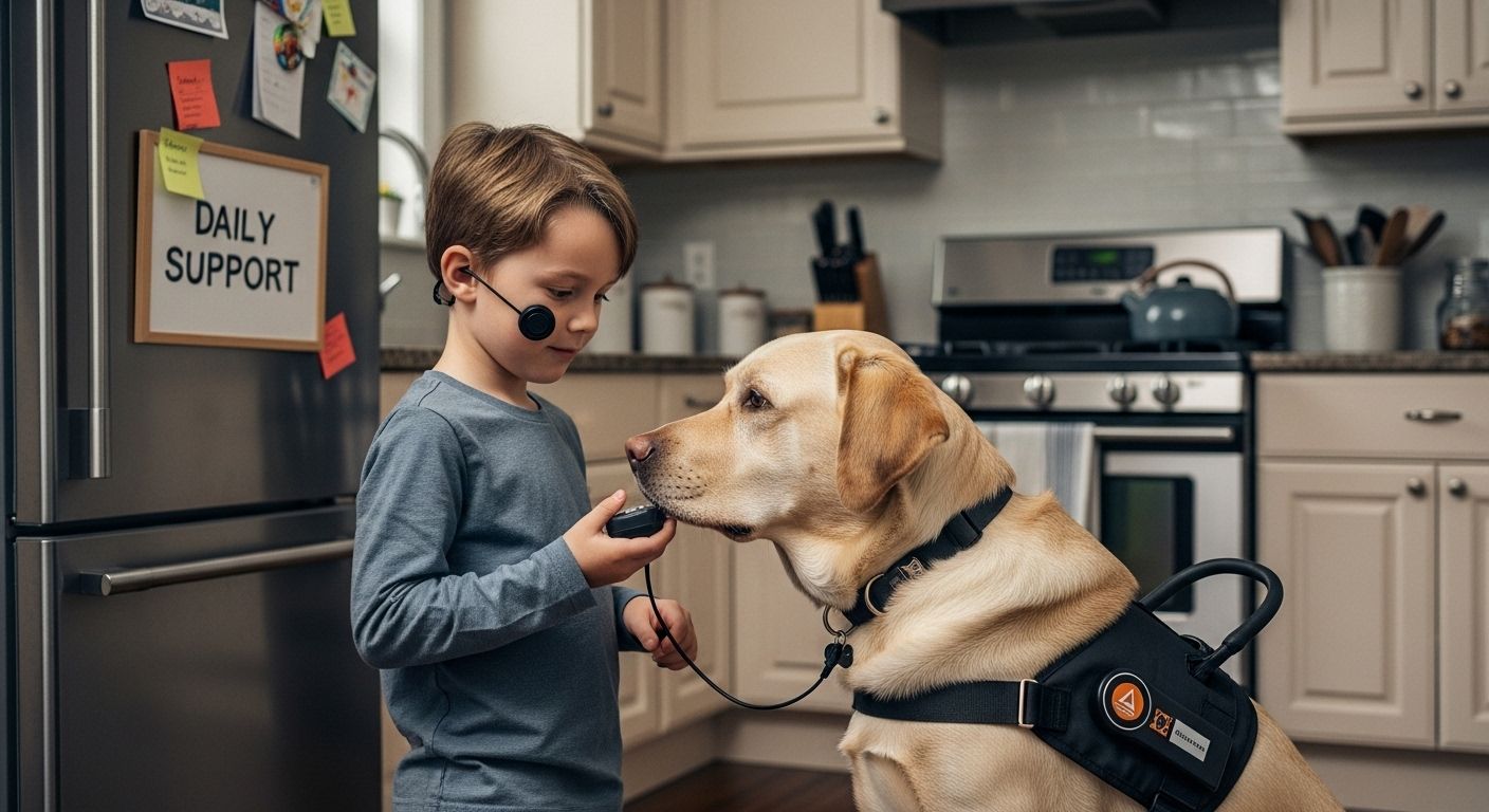 diabetes alert dog family kitchen