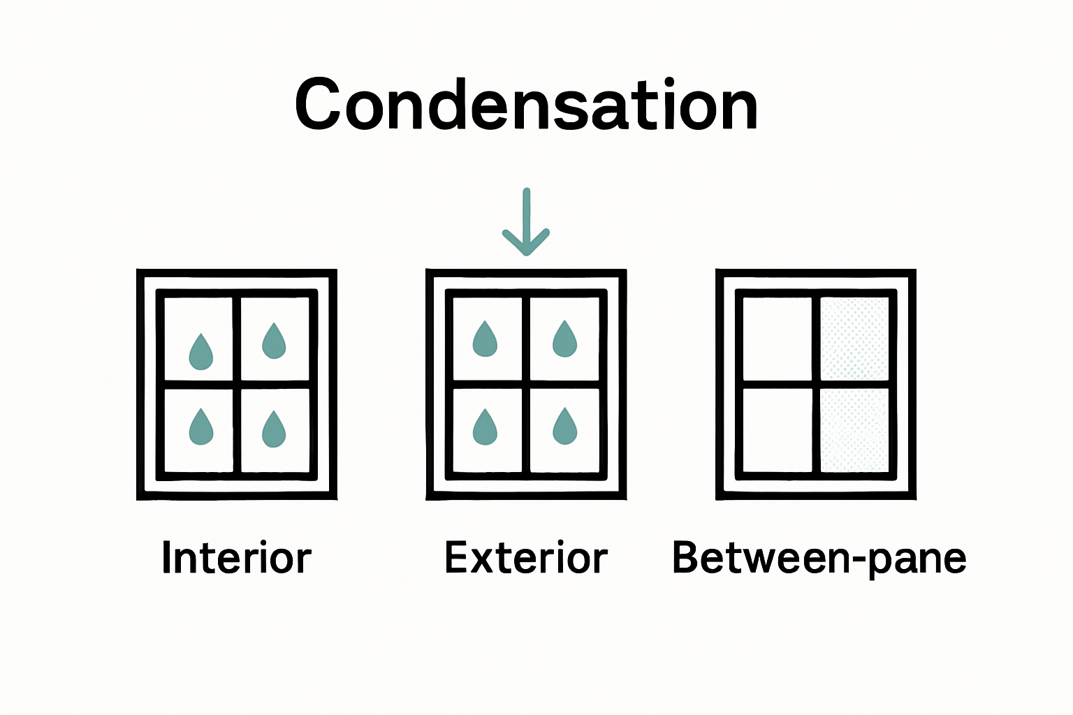 Infographic comparing types of condensation
