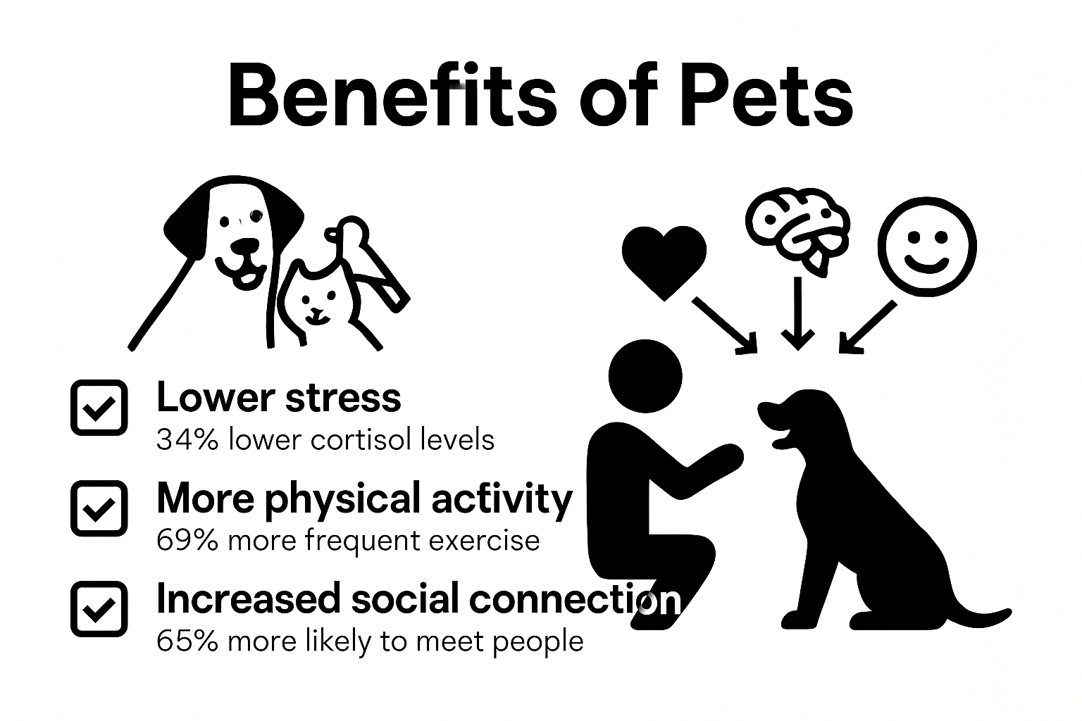 Infographic showing pets’ impact on quality of life
