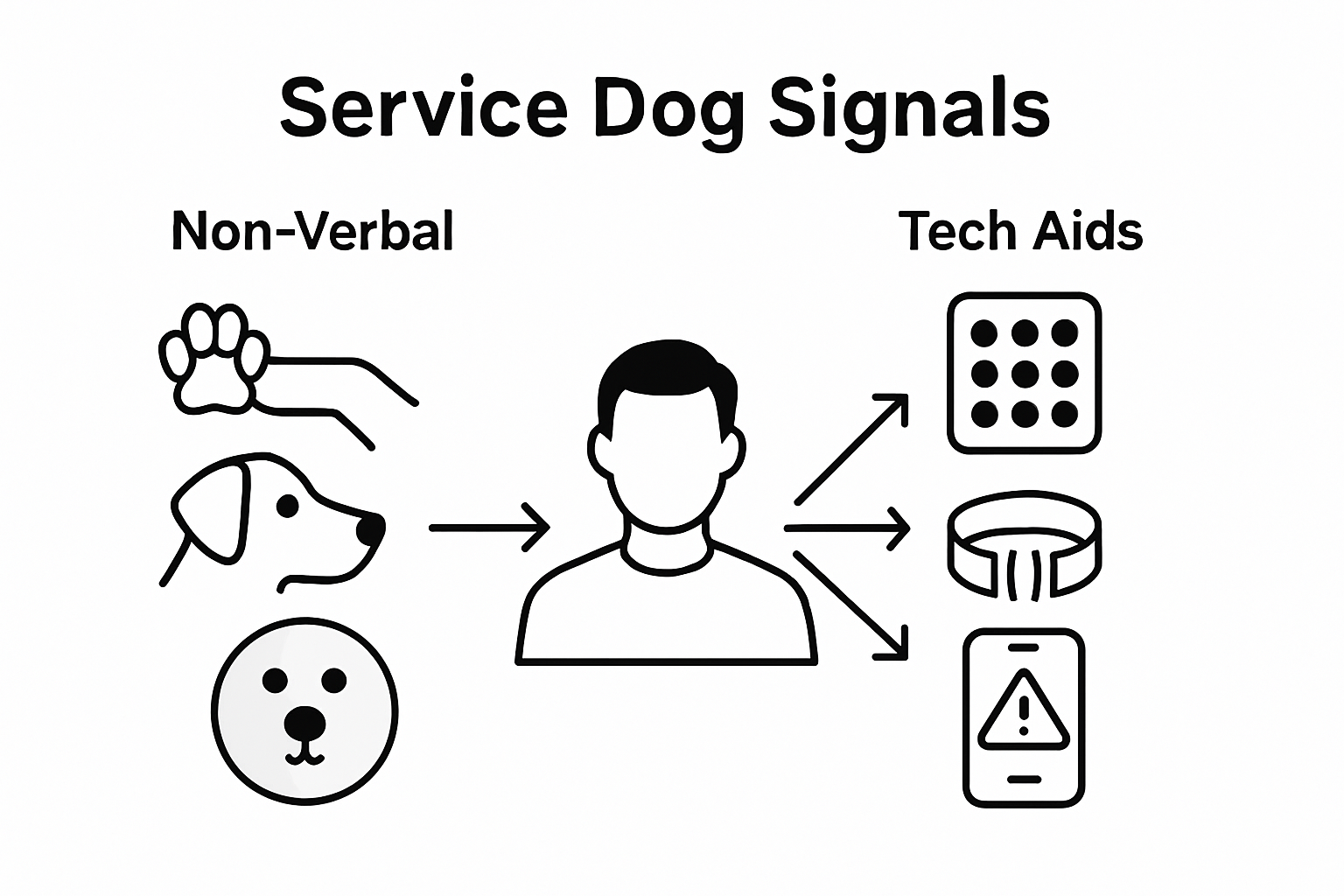 Comparison of dog signals and tech aids