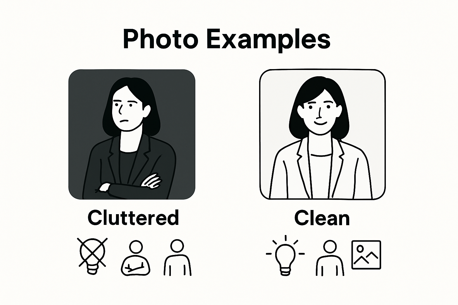 Infographic comparing branding photo errors and solutions