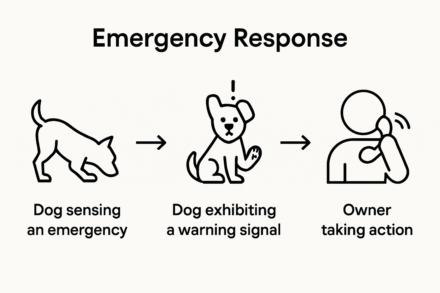 Infographic shows dog alert process steps