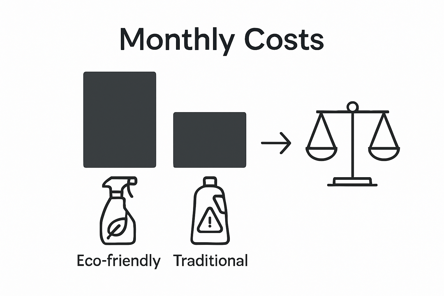 Infographic comparing costs of green versus traditional cleaning