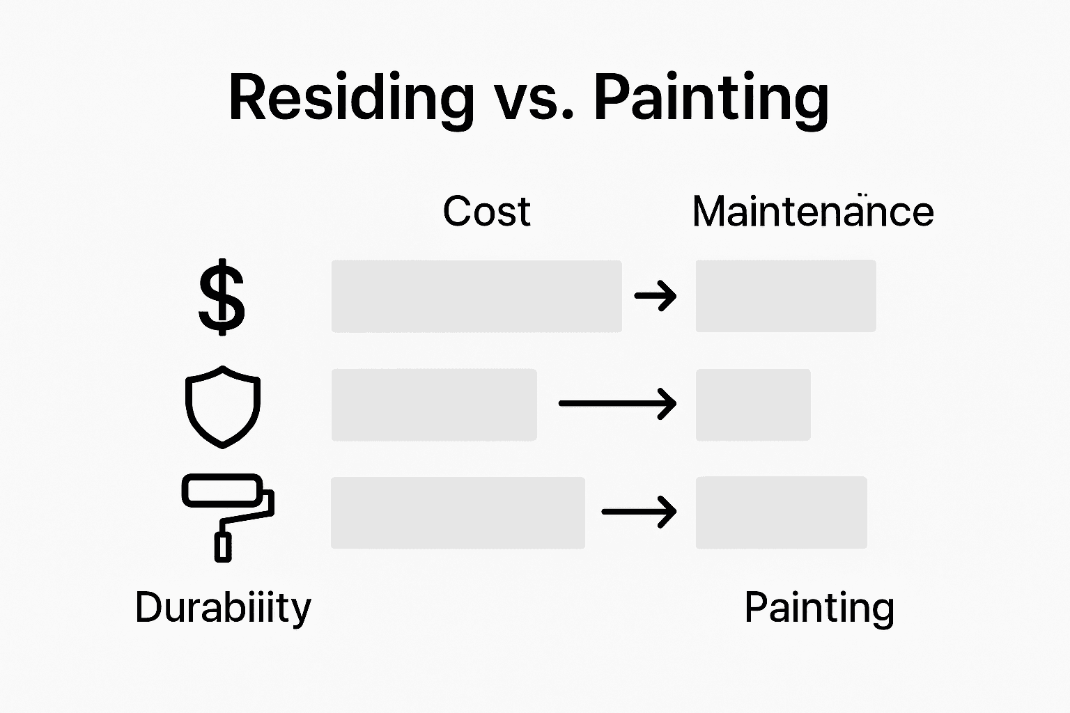 Infographic compares residing, painting, and upgrades