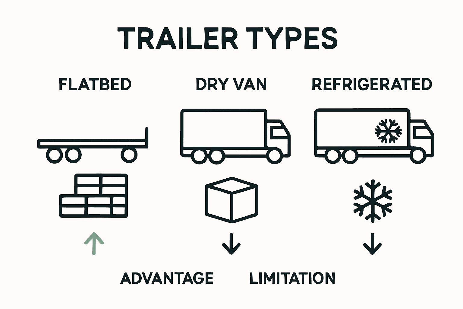 Infographic comparing main trailer types