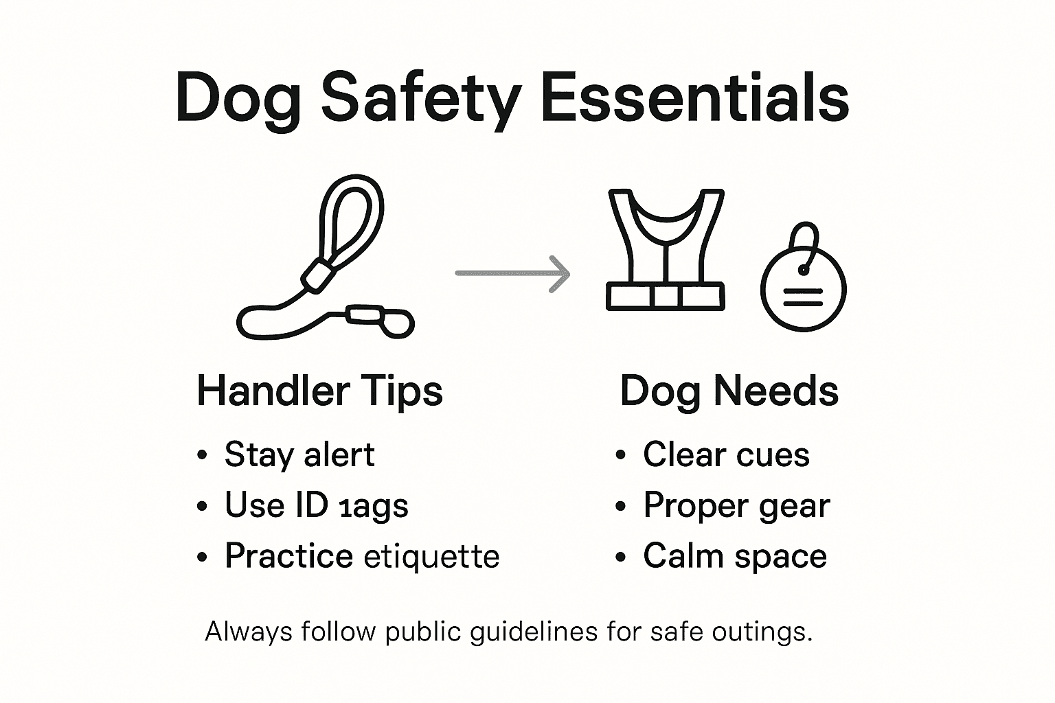 Infographic showing dog safety essentials