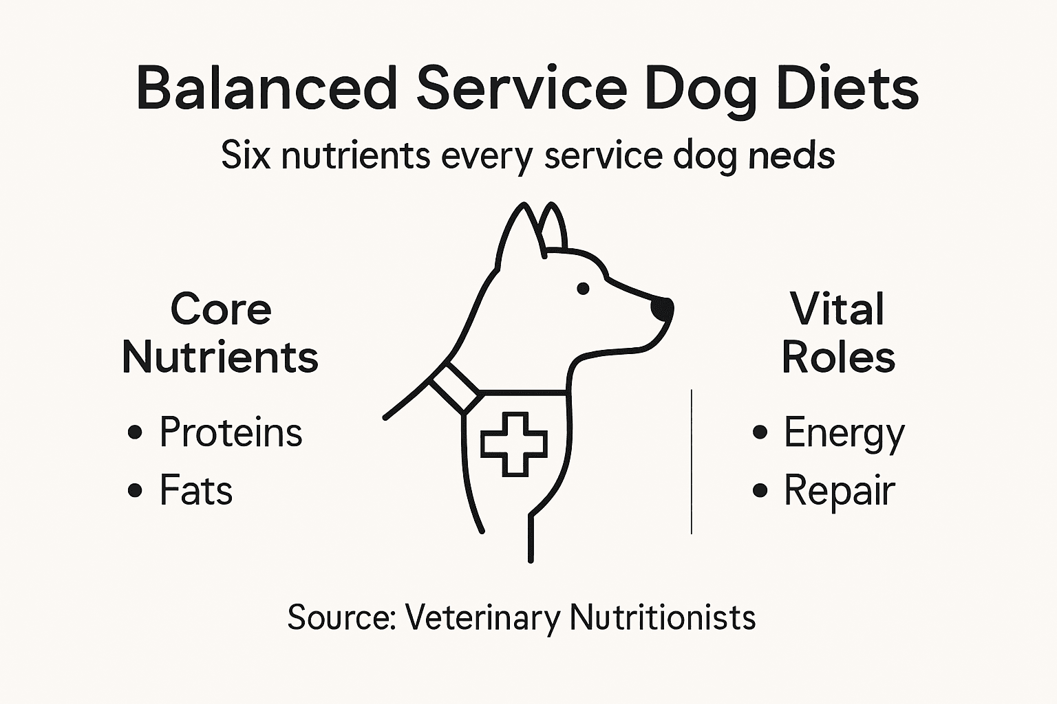 Infographic: balanced service dog diet essentials