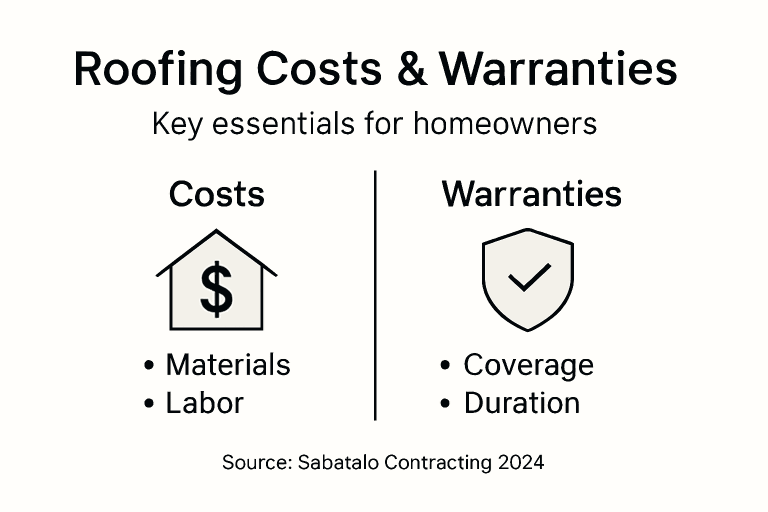 Infographic: roofing costs and warranty essentials