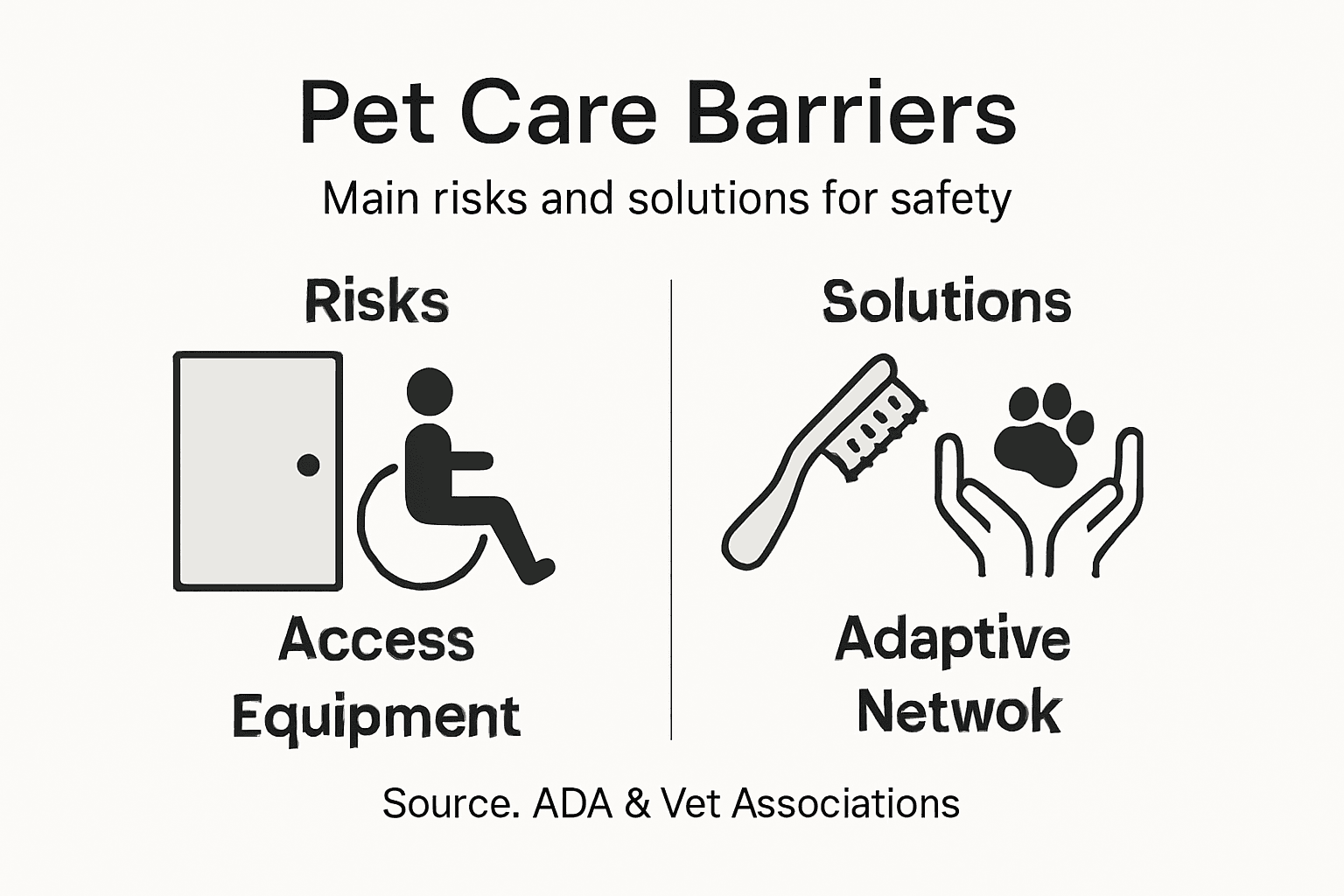Infographic: pet care risks and solutions for disabled owners