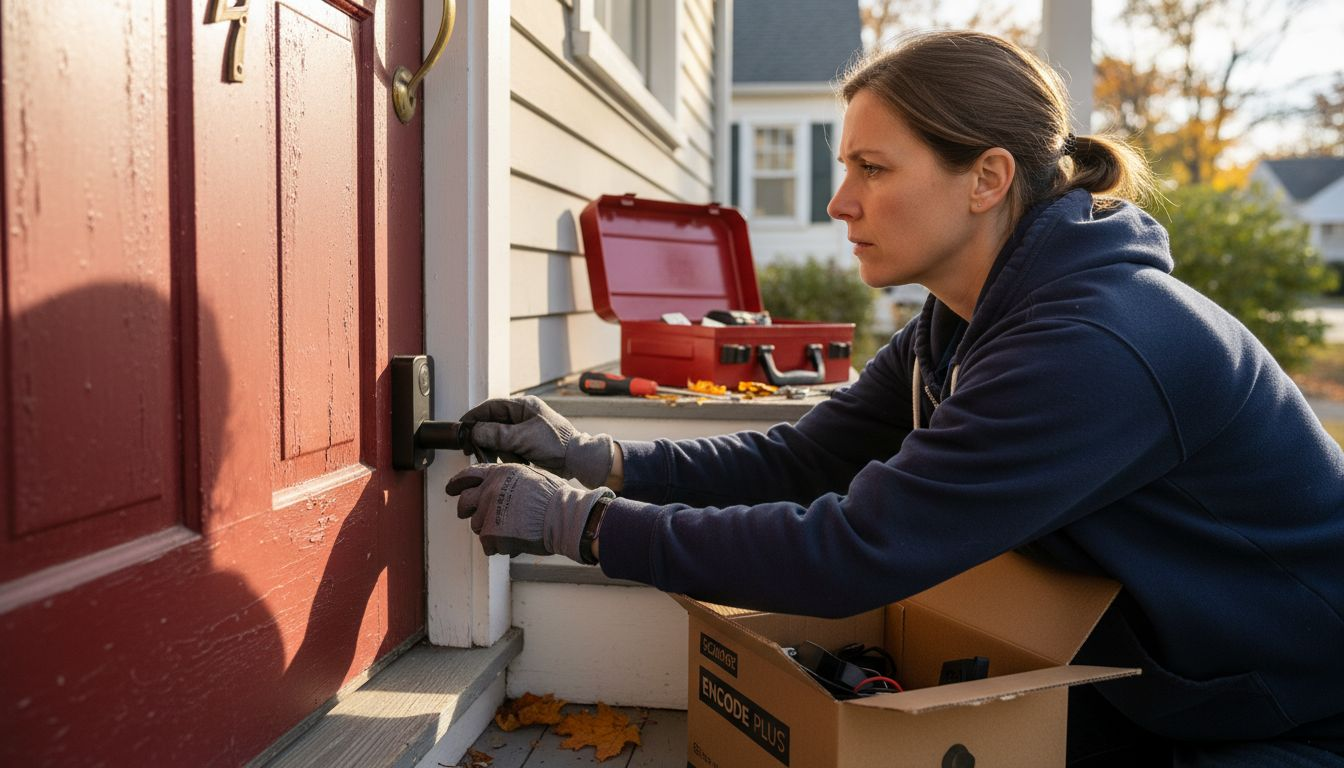 Installing smart lock on old front door