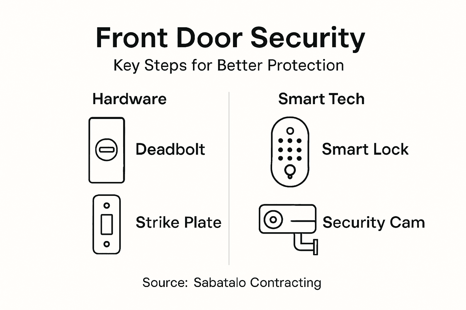 Infographic of front door security essentials