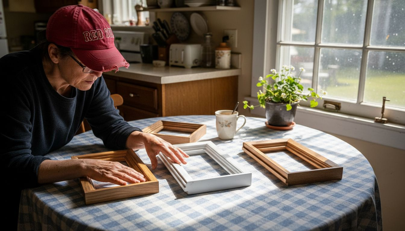 Homeowners comparing window frame materials