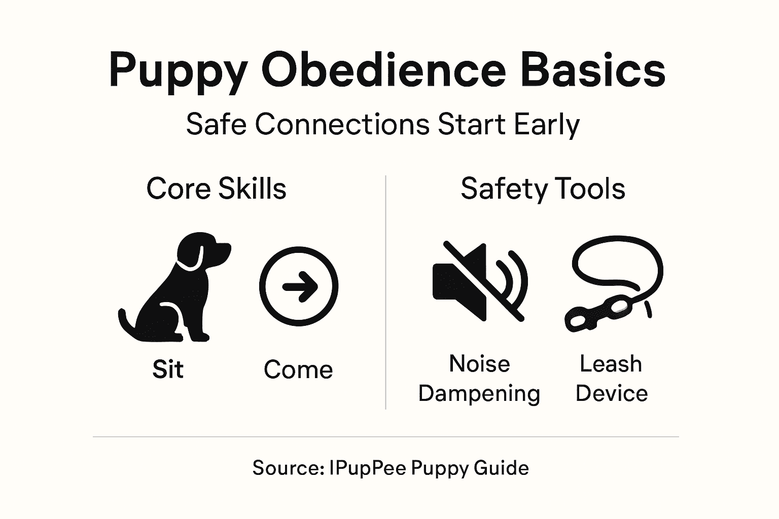 Infographic shows puppy obedience and safety