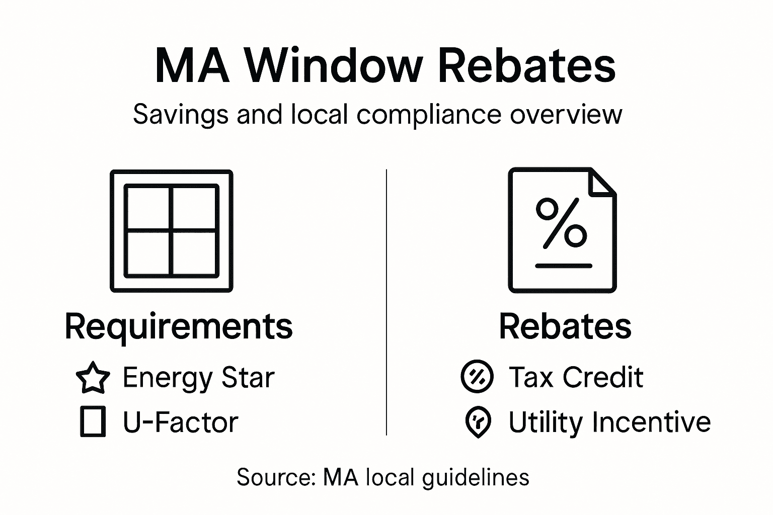Infographic on MA window rebates and codes