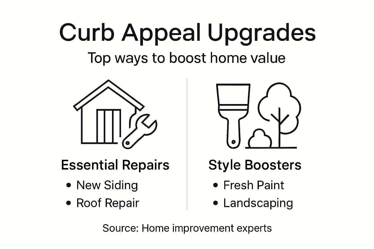 Infographic of curb appeal and upgrade ideas