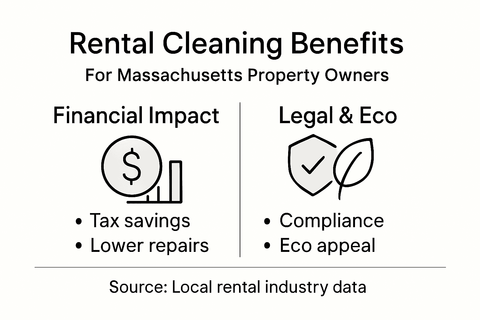 Infographic highlighting rental cleaning owner benefits