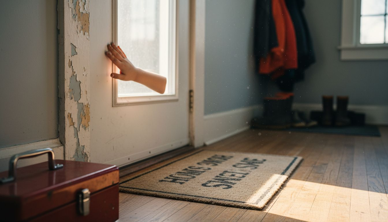 Checking vinyl back door for drafts