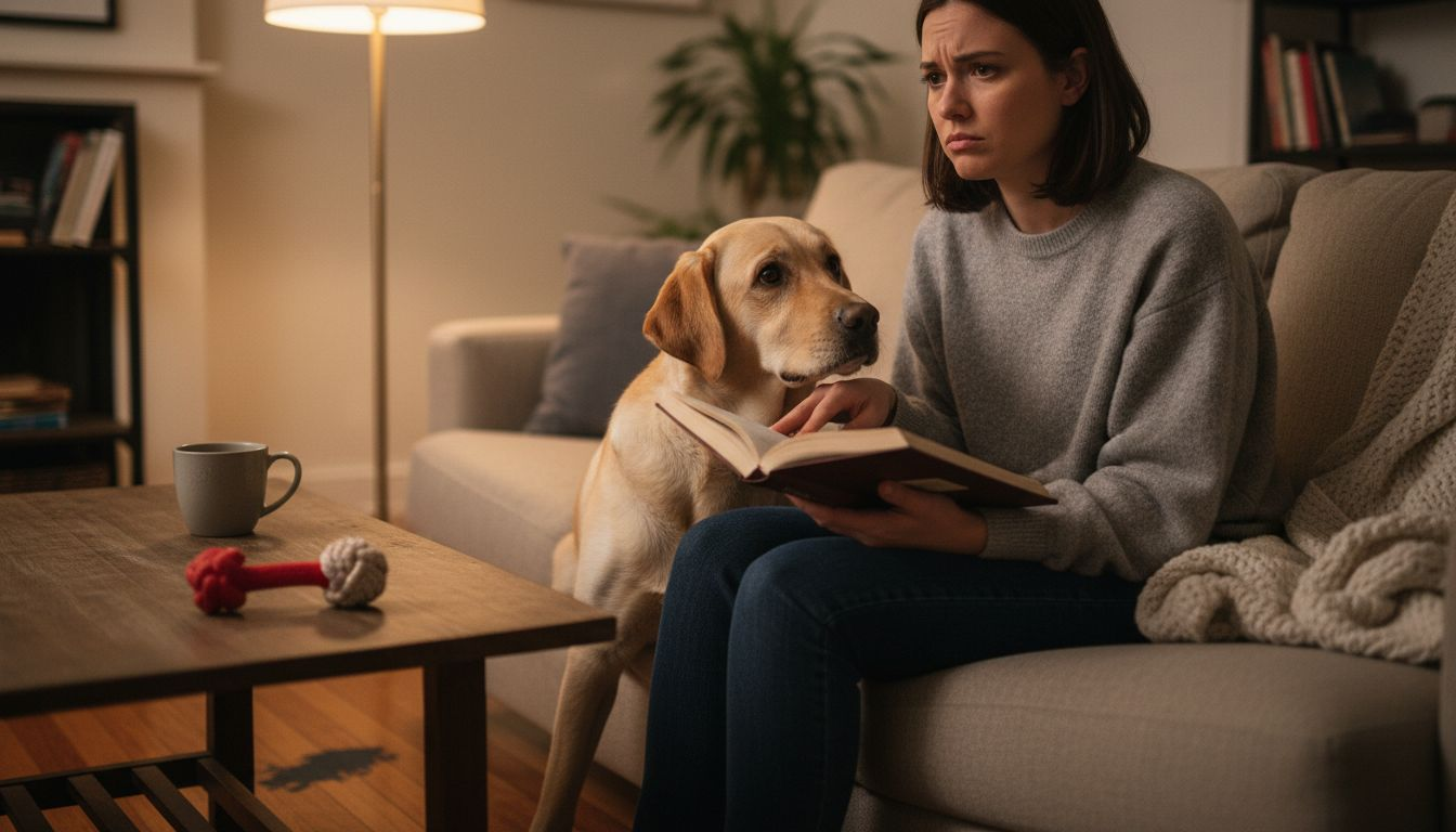 Dog responding to human stress cues
