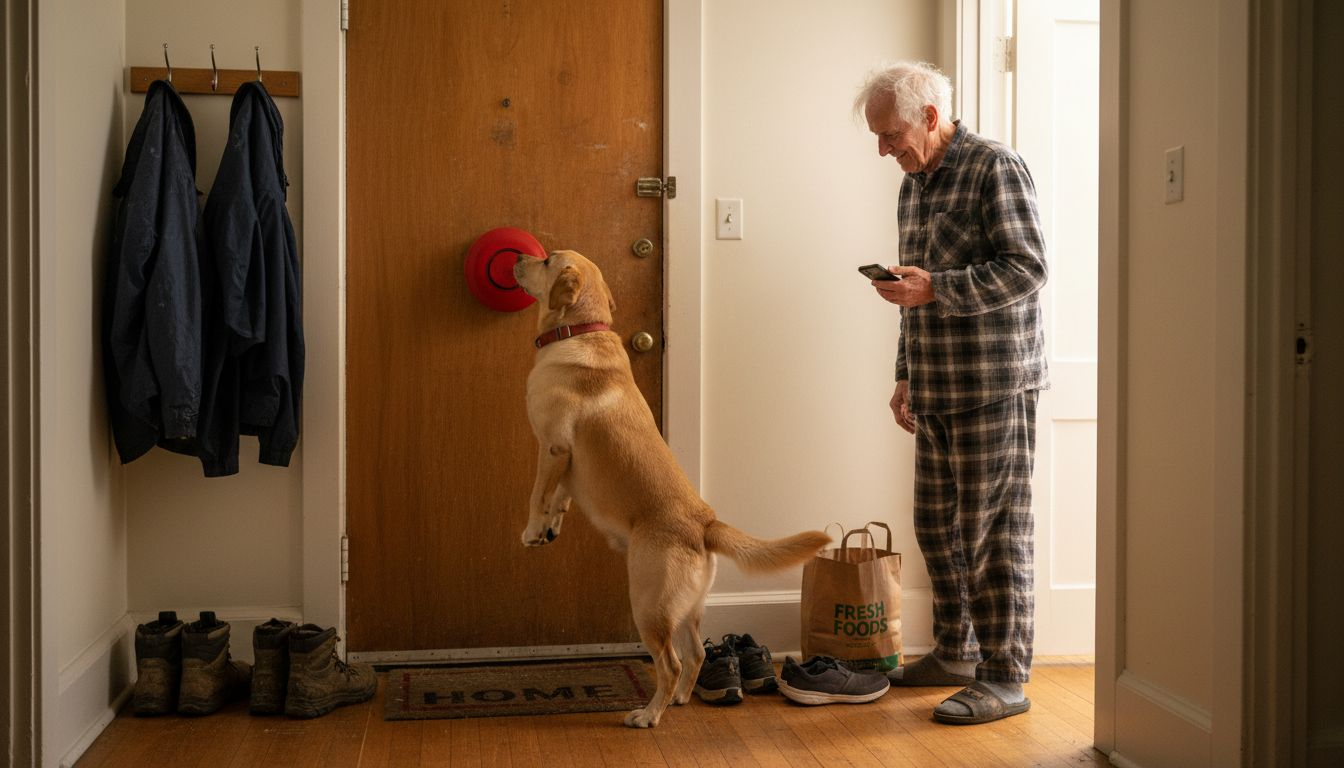 Dog activates emergency button for owner