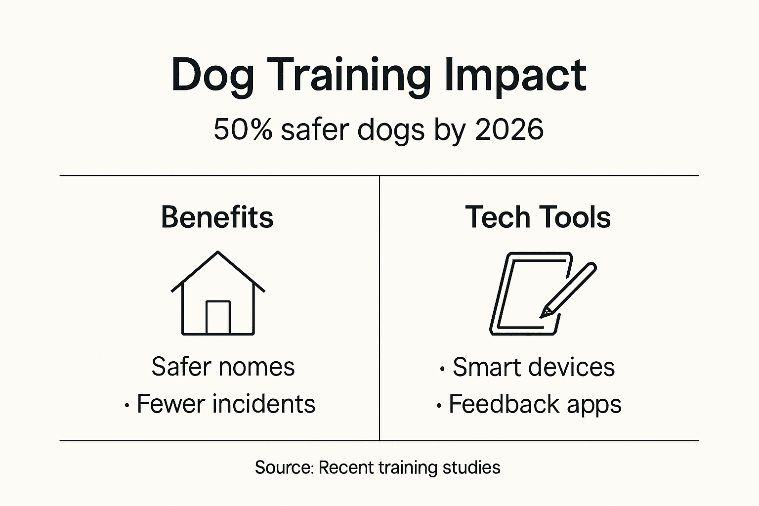Infographic showing dog training safety benefits