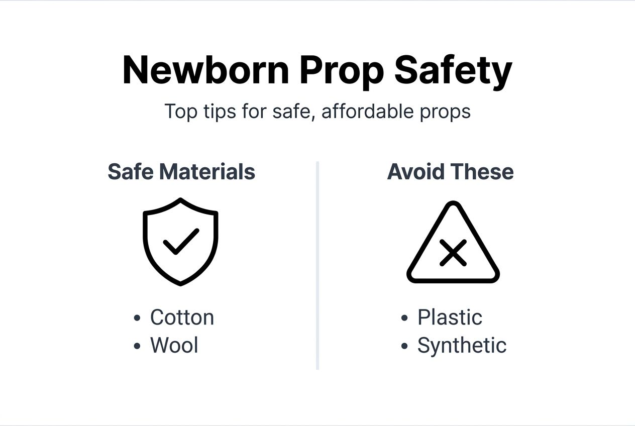 Infographic on newborn prop safety tips