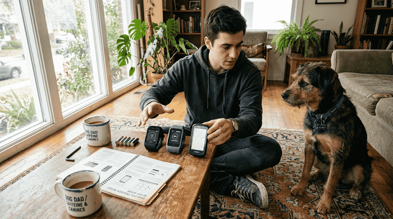 Comparing dog GPS tracker devices at home