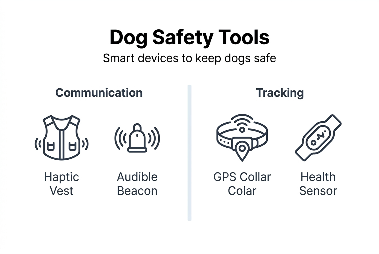 Infographic with top dog safety tools