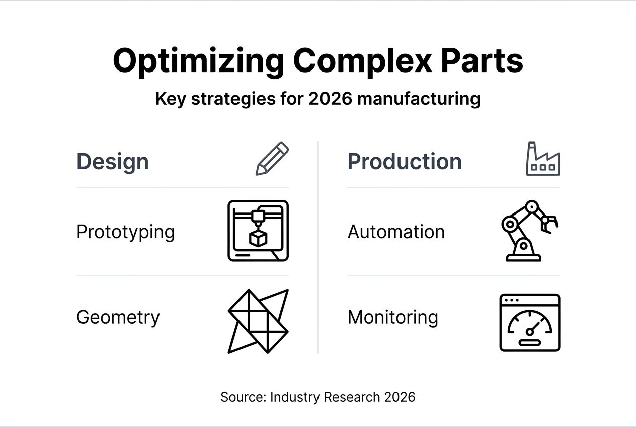 Infographic on complex part manufacturing strategies