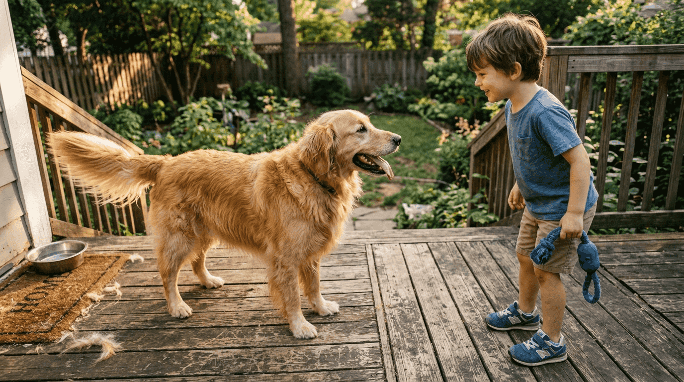 Dog tail movement shows play emotion