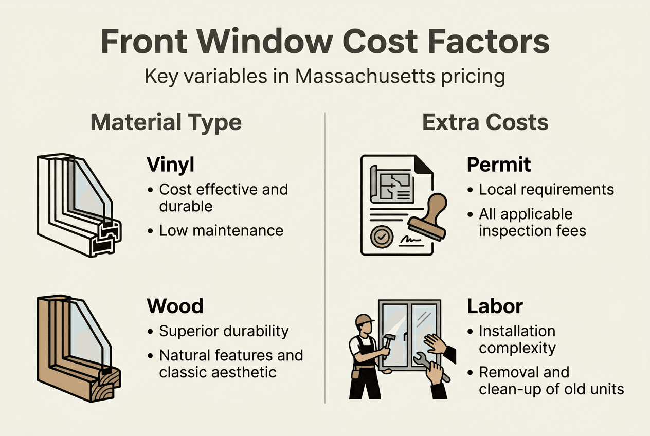 Infographic showing sop window cost factors
