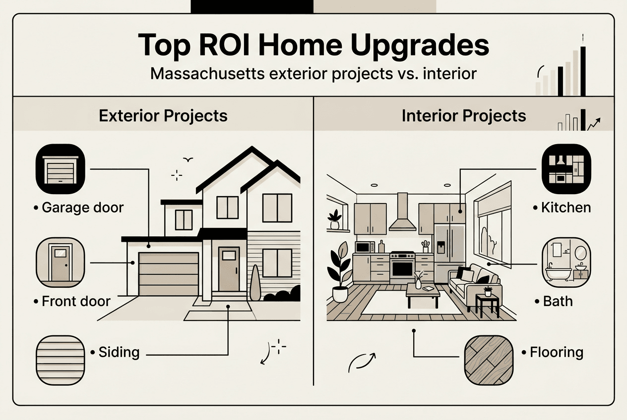 Infographic showing ROI for home upgrades