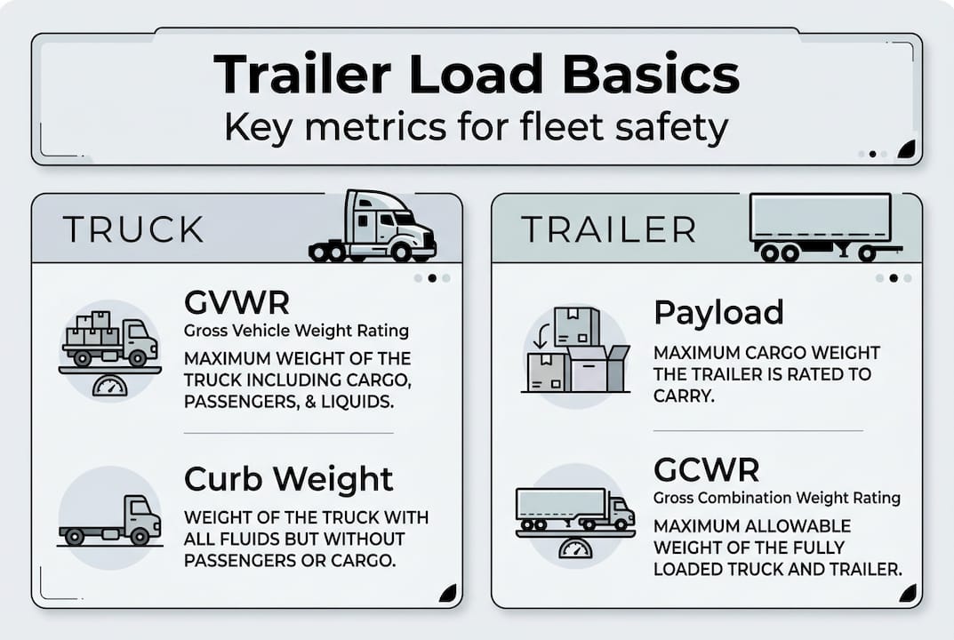 Infographic of trailer load capacity basics