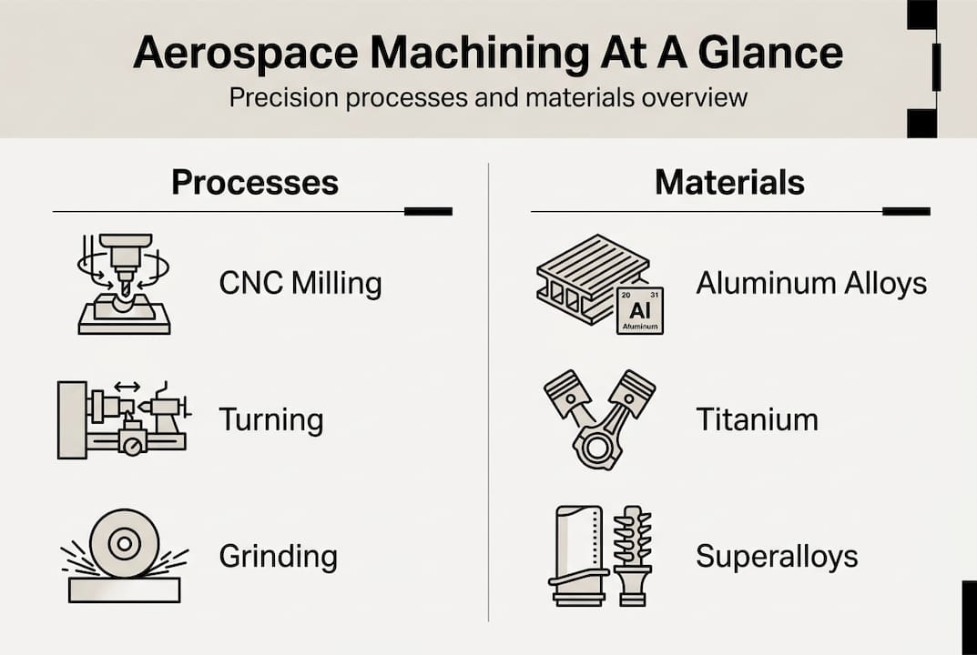 Infographic: key aerospace machining processes and materials