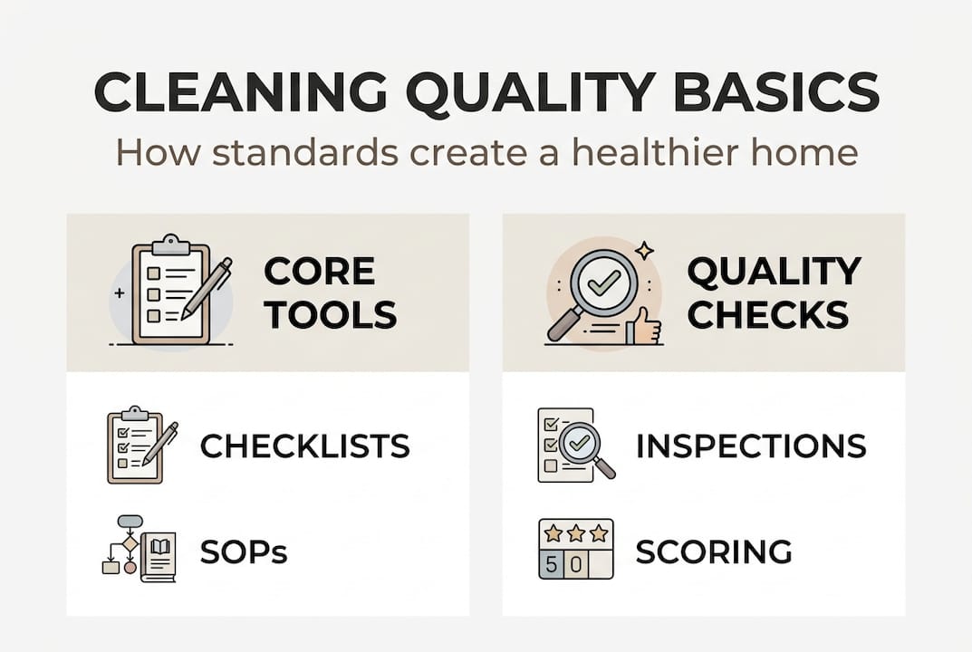 Infographic showing key cleaning quality standards