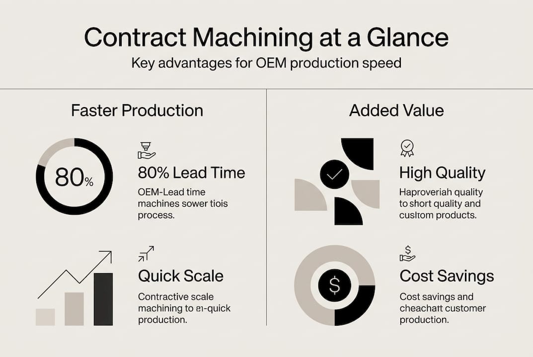 Infographic shows main contract machining benefits