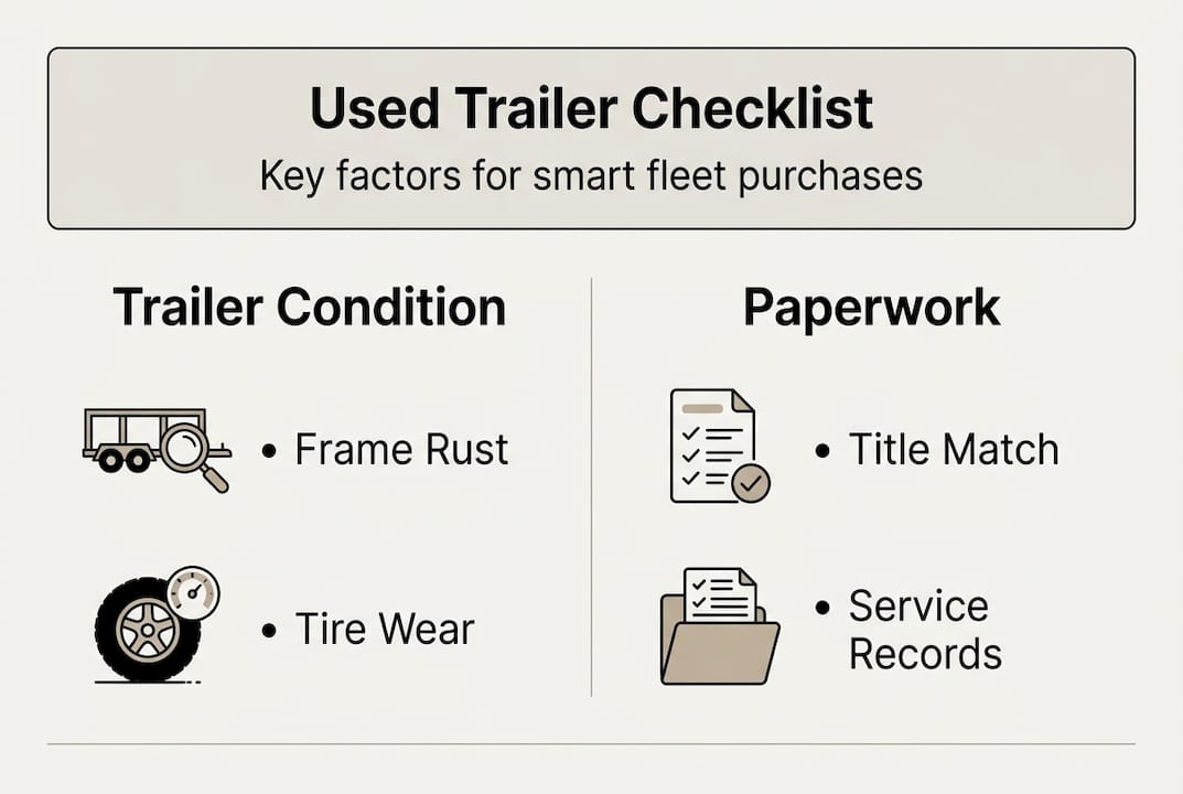 Infographic checklist for used trailer buying