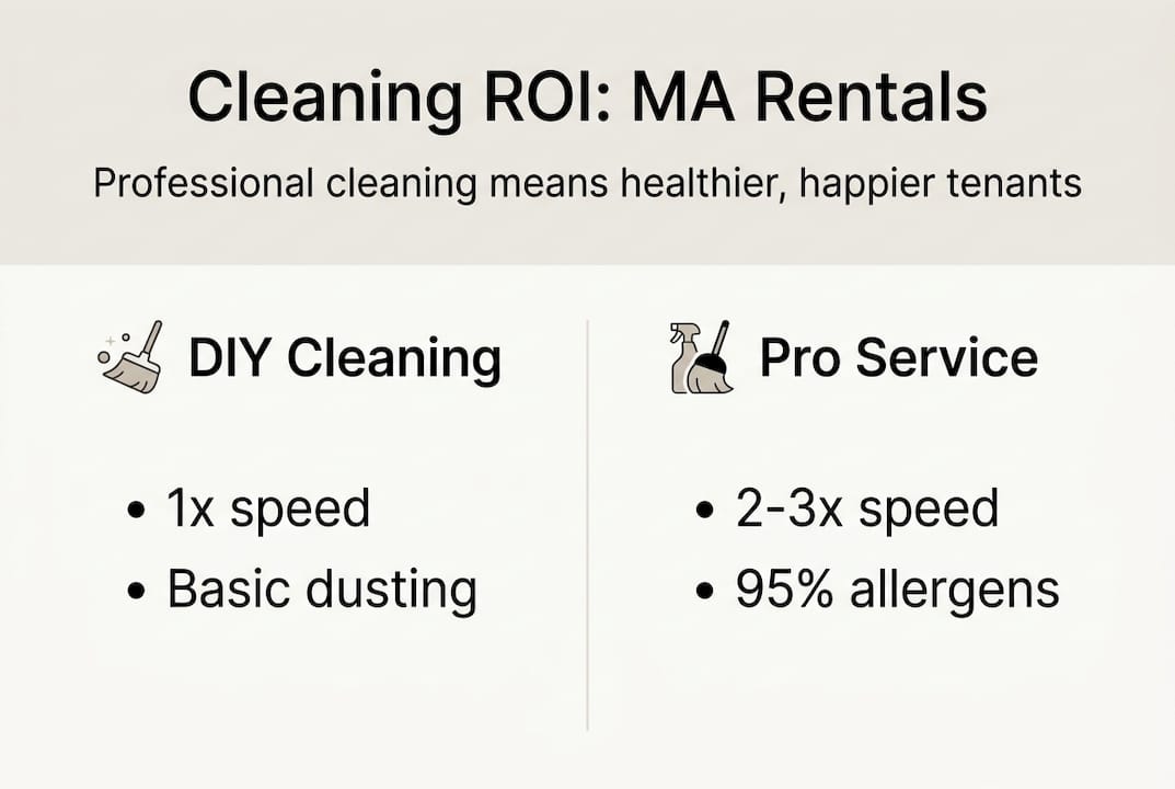 Infographic comparing DIY and professional cleaning value