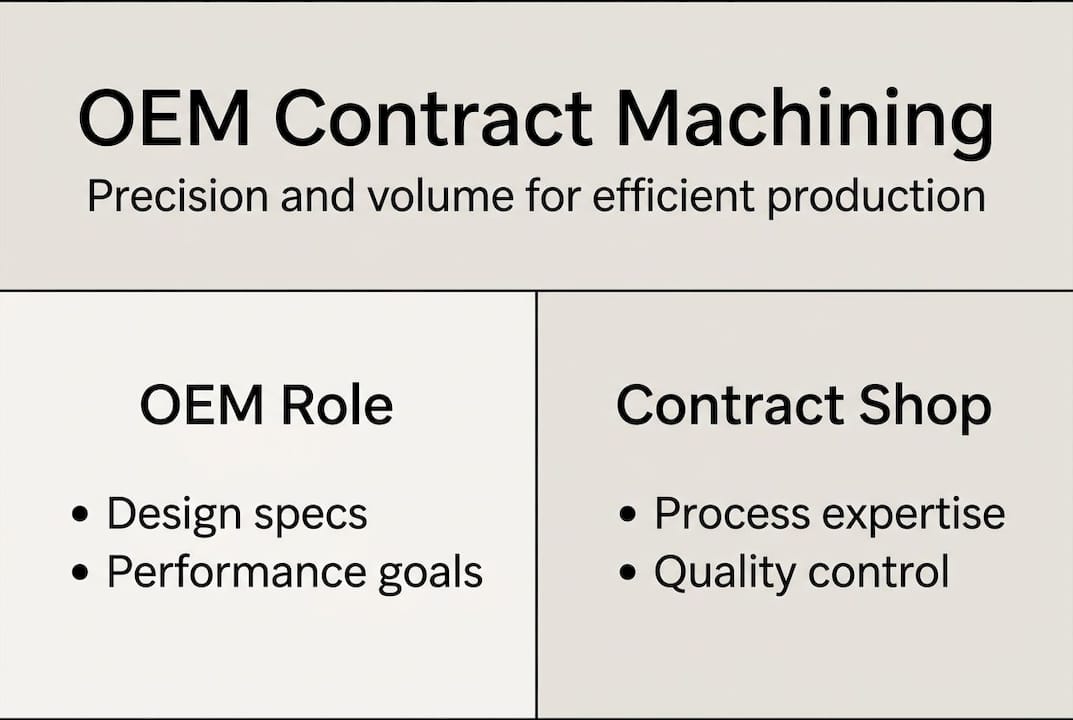 Infographic showing OEM machining collaboration roles