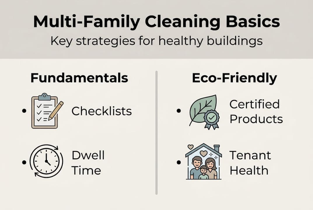 Infographic of top multi-family cleaning strategies