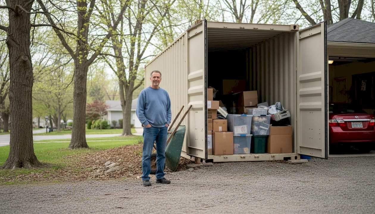 Homeowner using 20ft container for renovation