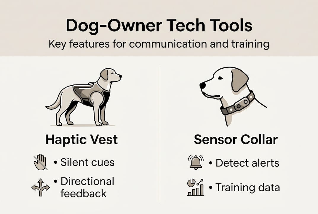 Infographic compares two dog connectivity technologies