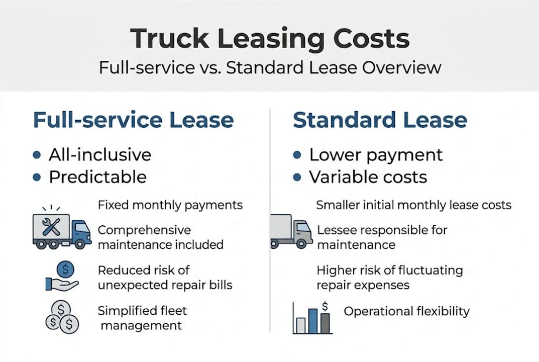 Infographic comparing full-service and standard leases