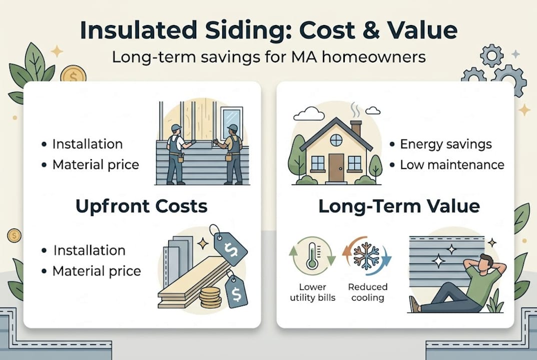 Infographic comparing cost and value of insulated siding