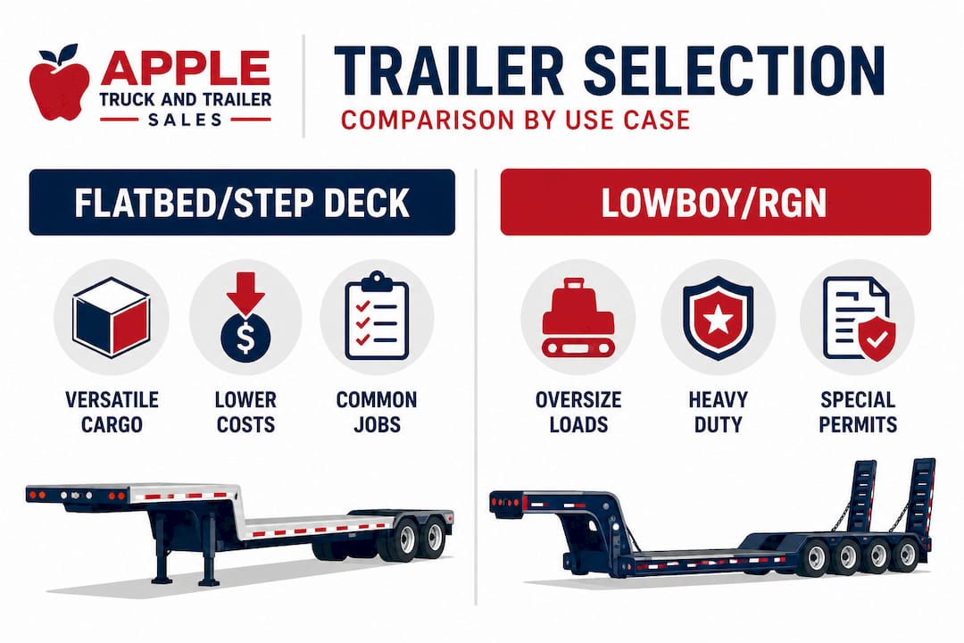 Infographic comparing trailer types and uses