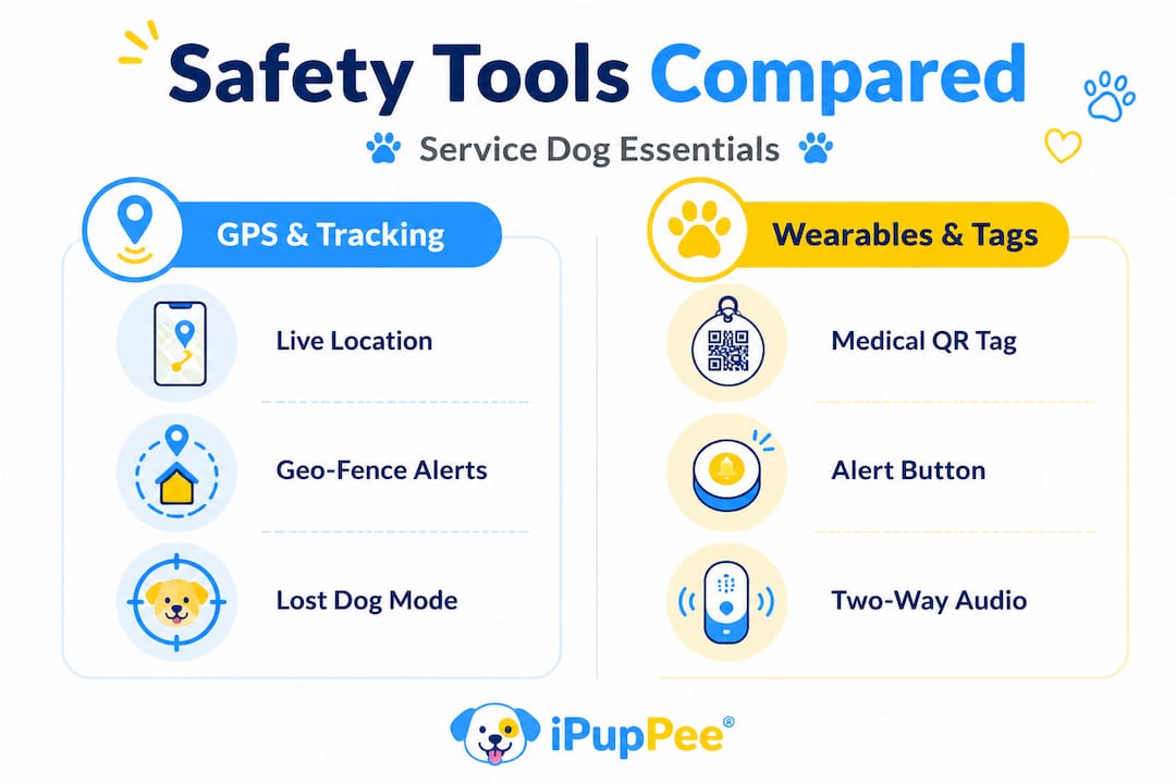 Infographic comparing GPS and wearable digital safety tools