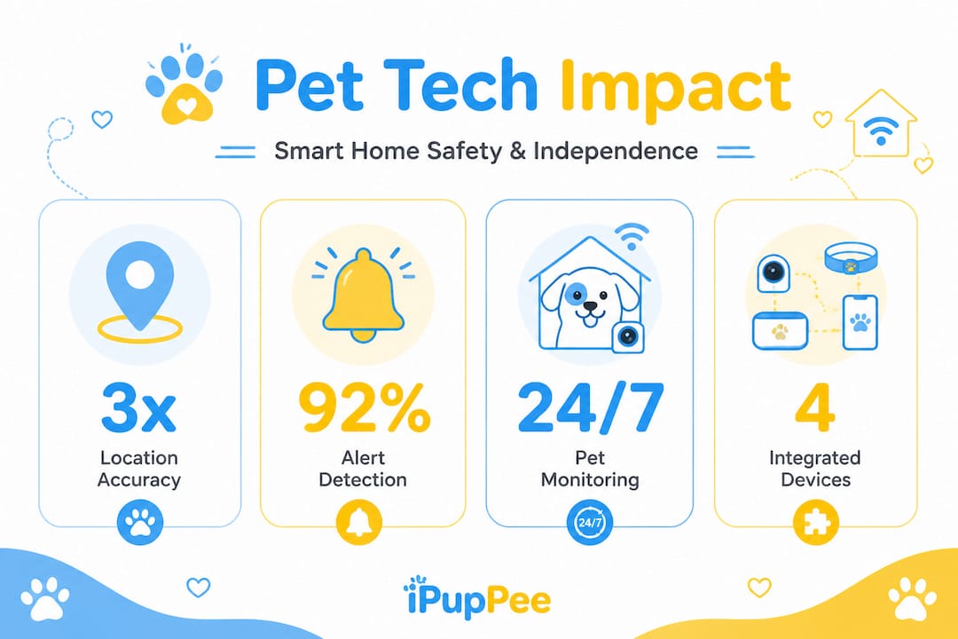 Infographic of major pet safety technology stats